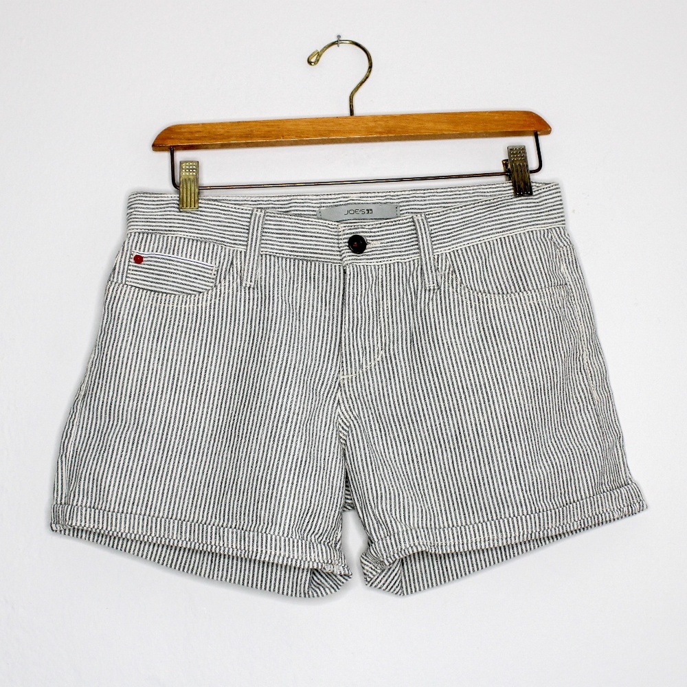 Joe's Jeans Pinstripe Cotton Shorts Size 25